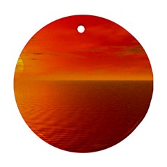 Sunset Round Ornament (two Sides)