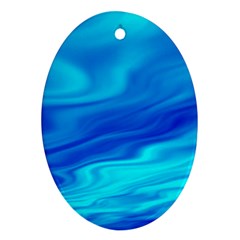 Blue Oval Ornament by Siebenhuehner