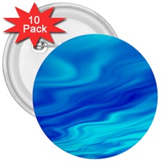 Blue 3  Button (10 Pack)