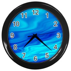 Blue Wall Clock (black) by Siebenhuehner