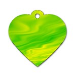 Green Dog Tag Heart (Two Sided) Front