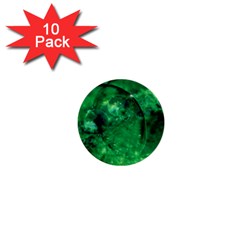 Green Bubbles 1  Mini Button (10 Pack) by Siebenhuehner