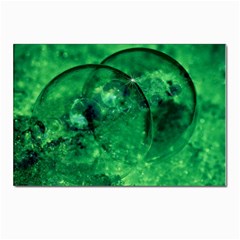 Green Bubbles Postcards 5  X 7  (10 Pack) by Siebenhuehner