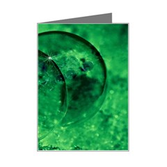 Green Bubbles Mini Greeting Card by Siebenhuehner