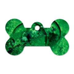 Green Bubbles Dog Tag Bone (two Sided) by Siebenhuehner