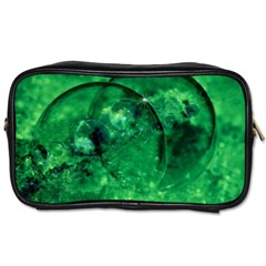 Green Bubbles Travel Toiletry Bag (one Side) by Siebenhuehner