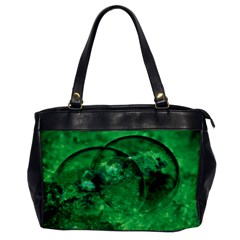 Green Bubbles Oversize Office Handbag (one Side) by Siebenhuehner