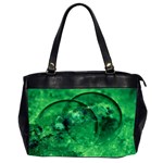 Green Bubbles Oversize Office Handbag (Two Sides) Front