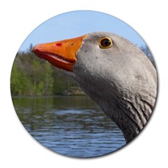 Geese 8  Mouse Pad (round) by Siebenhuehner