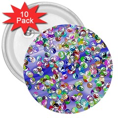 Ying Yang 3  Button (10 Pack) by Siebenhuehner