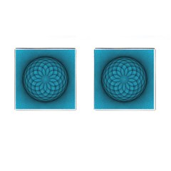 Spirograph Cufflinks (square) by Siebenhuehner