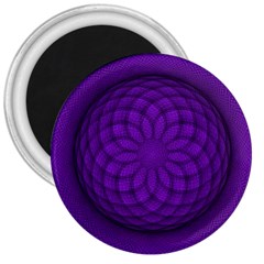 Spirograph 3  Button Magnet by Siebenhuehner