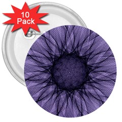 Mandala 3  Button (10 Pack)