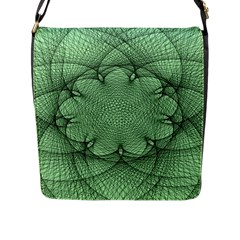 Spirograph Flap Closure Messenger Bag (large)