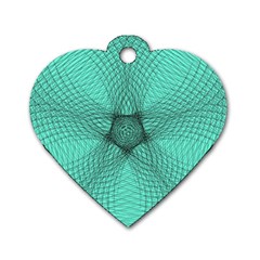 Spirograph Dog Tag Heart (one Sided)  by Siebenhuehner