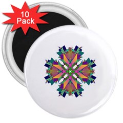 Modern Art 3  Button Magnet (10 Pack) by Siebenhuehner