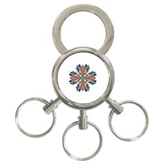 Modern Art 3-ring Key Chain