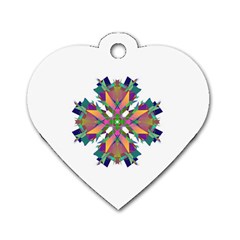 Modern Art Dog Tag Heart (two Sided) by Siebenhuehner