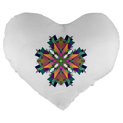 Modern Art 19  Premium Heart Shape Cushion by Siebenhuehner
