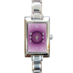 Spirograph Rectangular Italian Charm Watch by Siebenhuehner