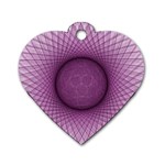 Spirograph Dog Tag Heart (Two Sided) Back