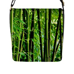 Bamboo Flap Closure Messenger Bag (large) by Siebenhuehner