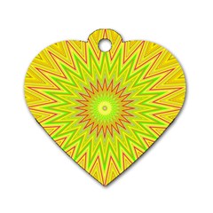 Mandala Dog Tag Heart (two Sided) by Siebenhuehner