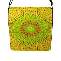 Mandala Flap Closure Messenger Bag (large) by Siebenhuehner