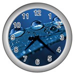 Drops Wall Clock (Silver) Front