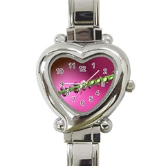 Drops Heart Italian Charm Watch  by Siebenhuehner