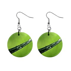 Green Drops Mini Button Earrings by Siebenhuehner