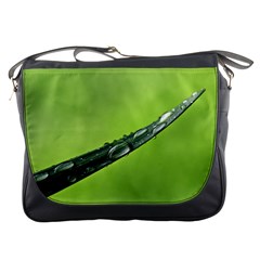 Green Drops Messenger Bag