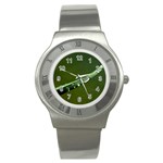 Grass Drops Stainless Steel Watch (Slim) Front