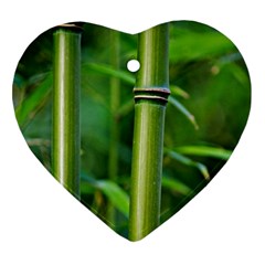 Bamboo Heart Ornament (two Sides) by Siebenhuehner