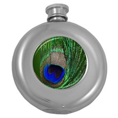 Peacock Hip Flask (round)