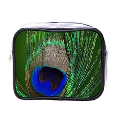 Peacock Mini Travel Toiletry Bag (one Side)