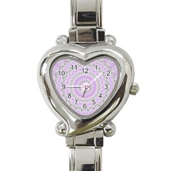 Mandala Heart Italian Charm Watch  by Siebenhuehner