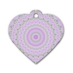 Mandala Dog Tag Heart (two Sided) by Siebenhuehner