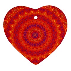 Mandala Heart Ornament (two Sides) by Siebenhuehner