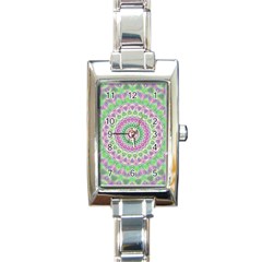 Mandala Rectangular Italian Charm Watch by Siebenhuehner