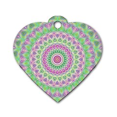 Mandala Dog Tag Heart (one Sided)  by Siebenhuehner