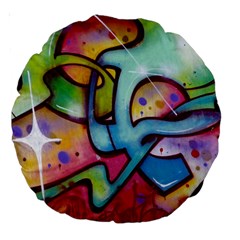 Graffity 18  Premium Round Cushion  by Siebenhuehner