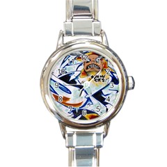 Graffity Round Italian Charm Watch by Siebenhuehner