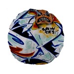 Graffity 15  Premium Round Cushion  Back