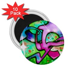 Graffity 2 25  Button Magnet (10 Pack) by Siebenhuehner