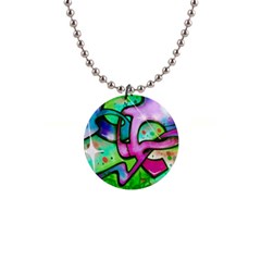 Graffity Button Necklace by Siebenhuehner