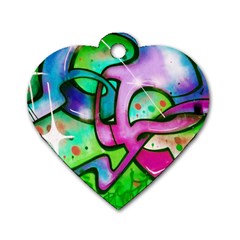 Graffity Dog Tag Heart (one Sided)  by Siebenhuehner