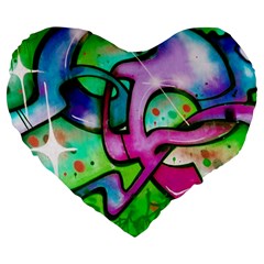Graffity 19  Premium Heart Shape Cushion by Siebenhuehner