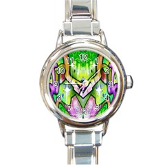 Graffity Round Italian Charm Watch by Siebenhuehner