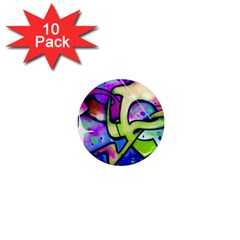 Graffity 1  Mini Button Magnet (10 Pack) by Siebenhuehner